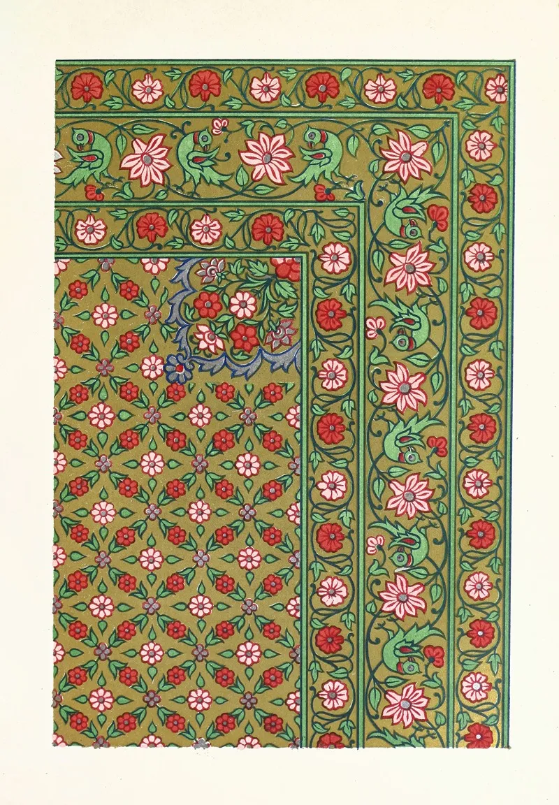 Hindoo Prayer Carpet In Silk And Gold Brocade Wall Art by John Charles Robinson - High-Resolution Digital Print