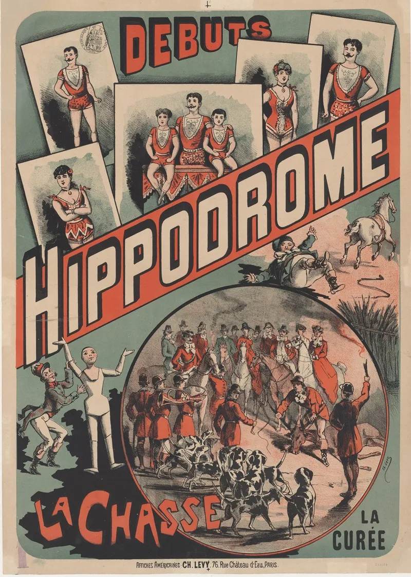 Hippodrome La Chasse La Curee Affiche