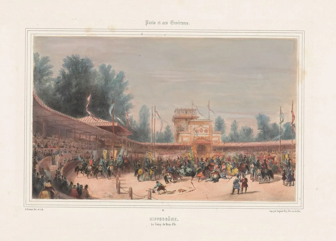 Hippodrome Le Camp Du Drap Dor Wall Art by A. Provost - High-Resolution Digital Print
