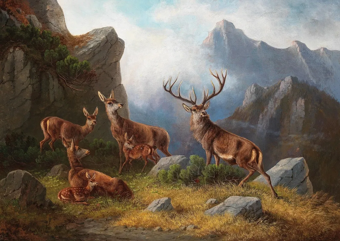 Hirsch Und Rehwild Im Gebirge