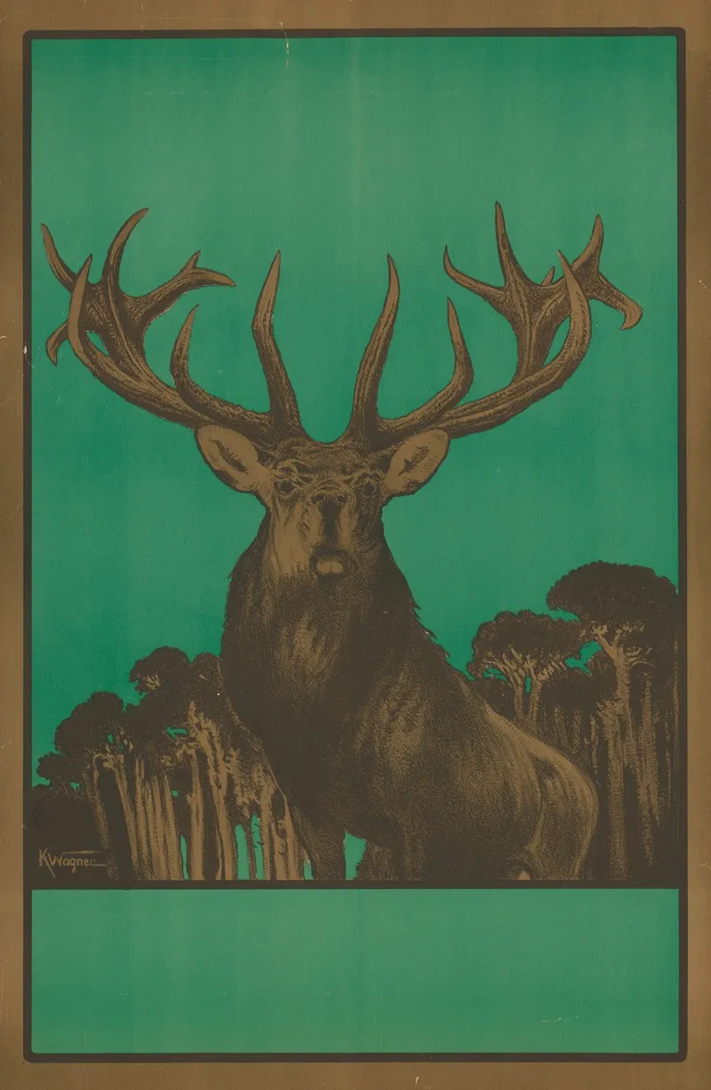 Hirsch Wall Art by Karl Wagner - High-Resolution Digital Print