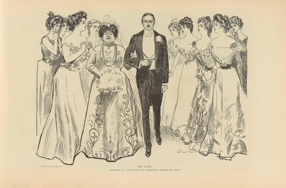 His Cure Wall Art by Charles Dana Gibson - High-Resolution Digital Print