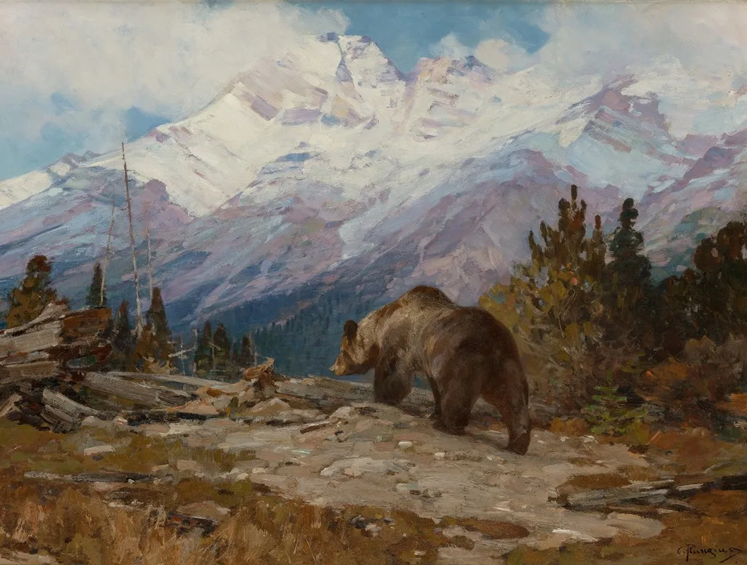 His Domain Wall Art by Carl Clemens Moritz Rungius - High-Resolution Digital Print