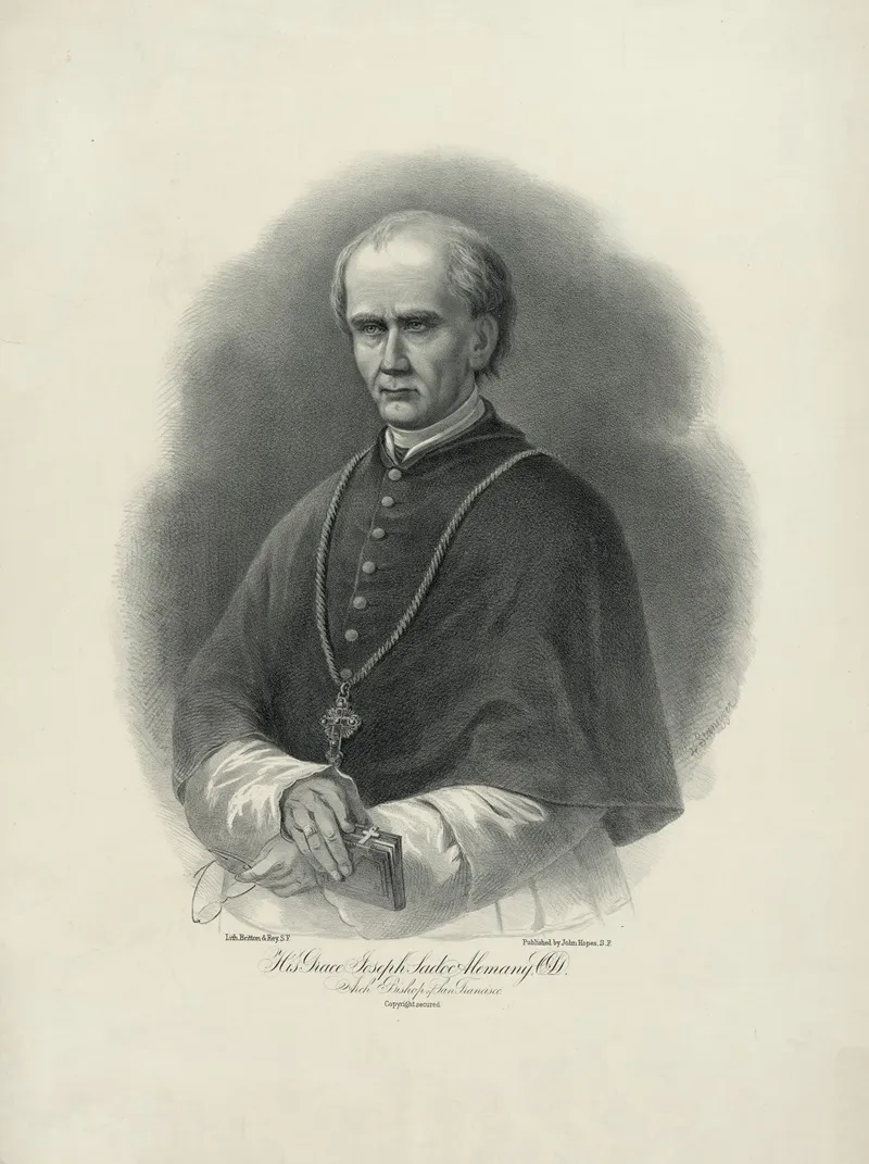 His Grace Joseph Sadoc Alemany Csd Arch Bishop Of San Francisco Wall Art by Henry Steinegger - High-Resolution Digital Print