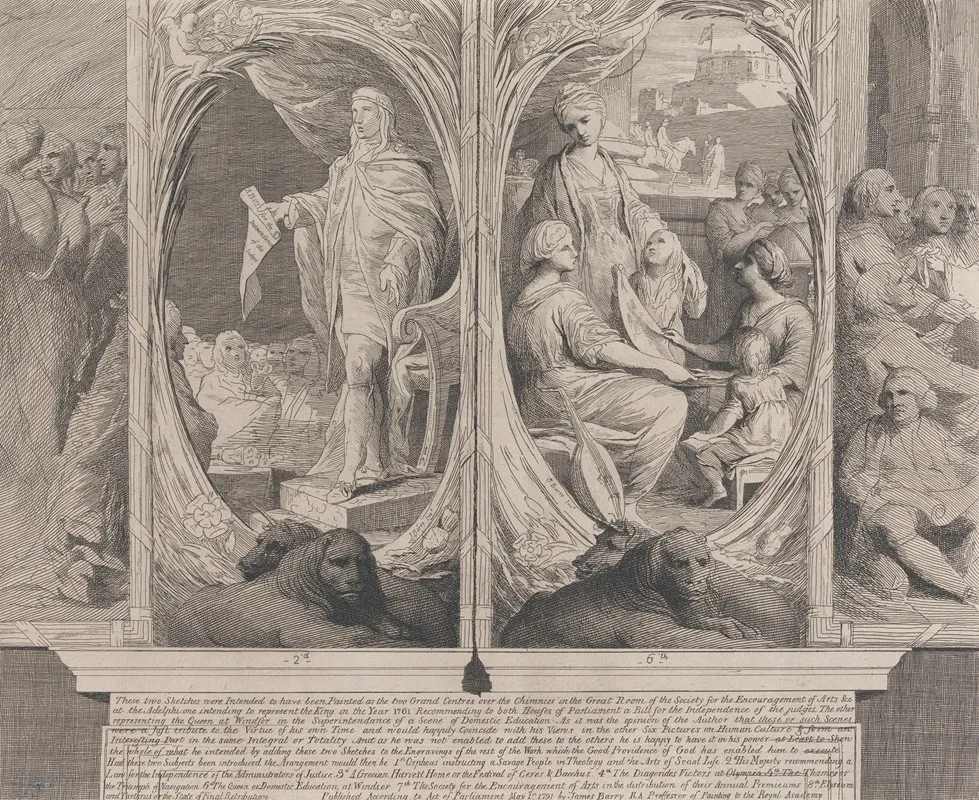 His Majesty Recommending A Law Designs For The Walls Of The Great Room Of The Society For The Encouragement Of The Arts