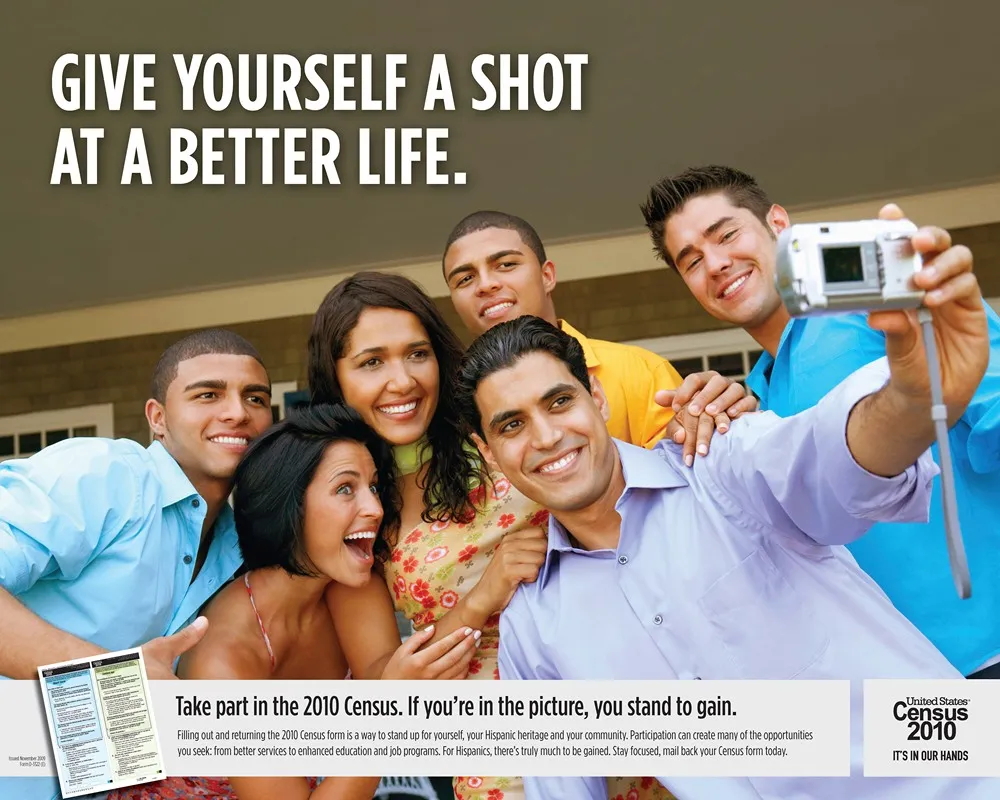 Hispanic Targeted Poster by Bureau of the Census - High-Resolution Digital Print