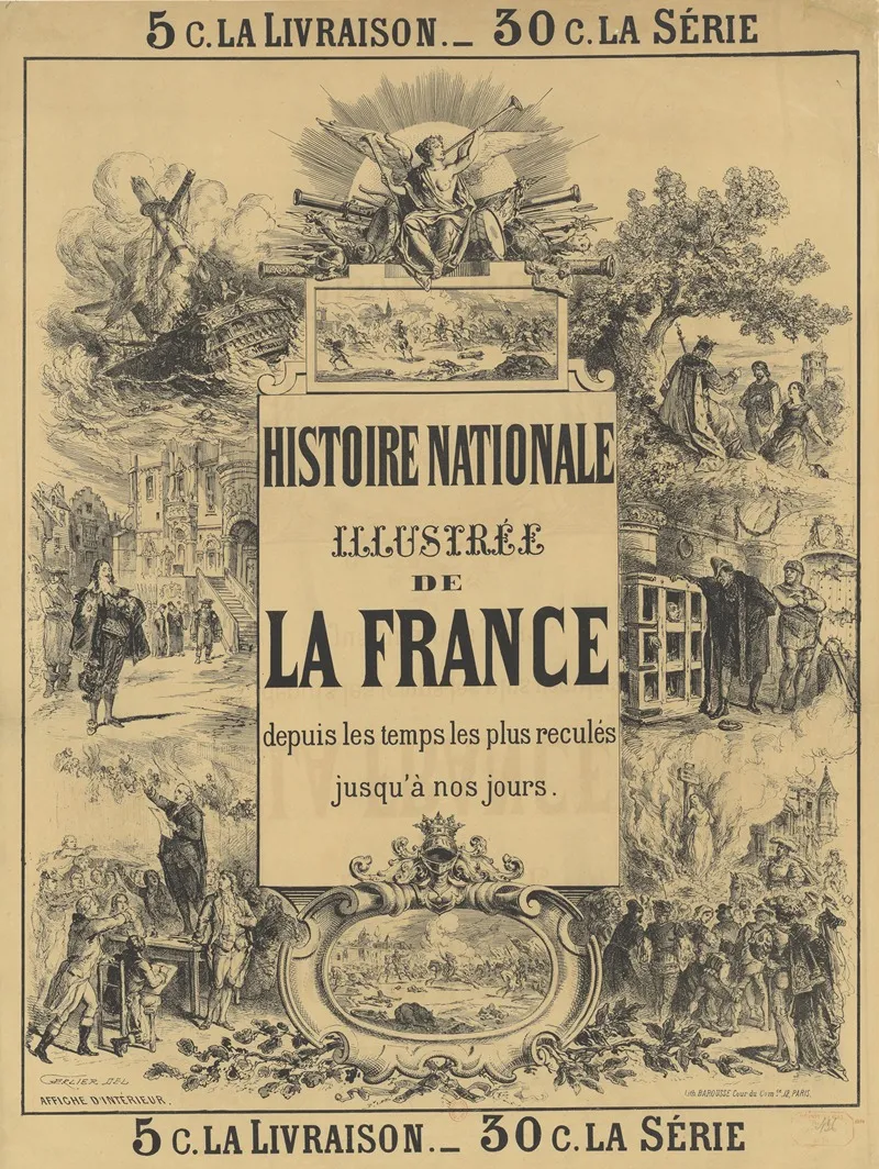 Histoire Nationale Illustree De La France Wall Art by J. Gerlier - High-Resolution Digital Print