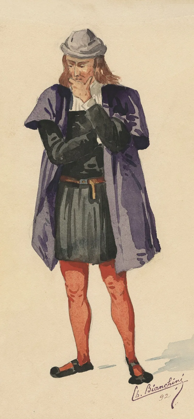 Historical Costumes Pl 03 Wall Art by Charles Bianchini - High-Resolution Digital Print
