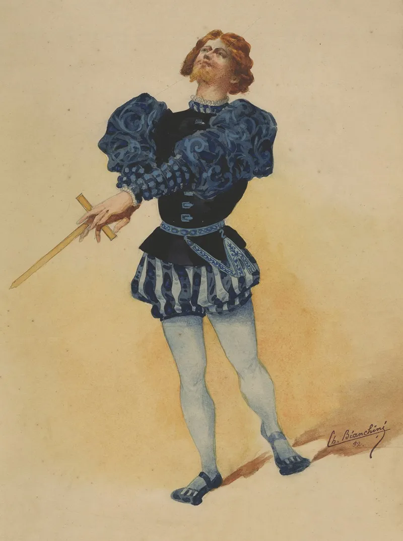 Historical Costumes Pl 06 Wall Art by Charles Bianchini - High-Resolution Digital Print