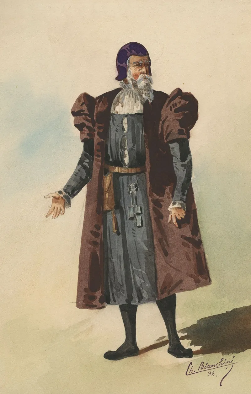 Historical Costumes Pl 07 Wall Art by Charles Bianchini - High-Resolution Digital Print