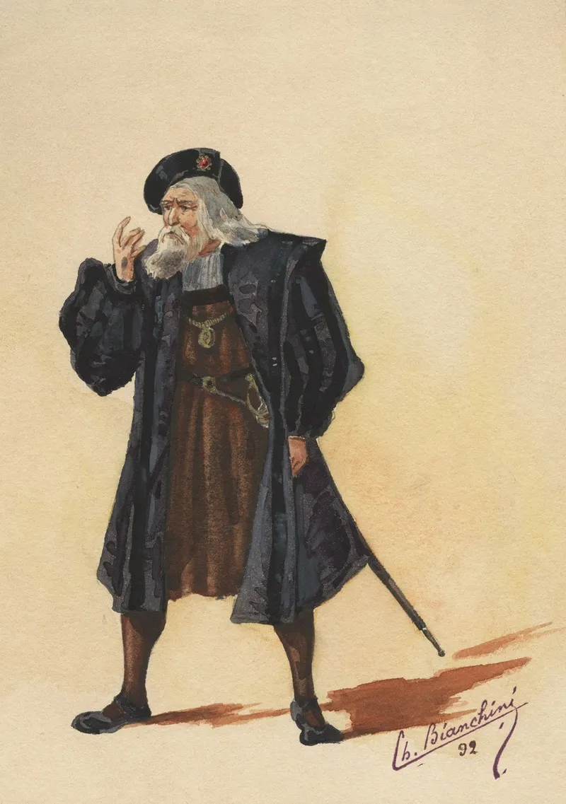Historical Costumes Pl 09 Wall Art by Charles Bianchini - High-Resolution Digital Print
