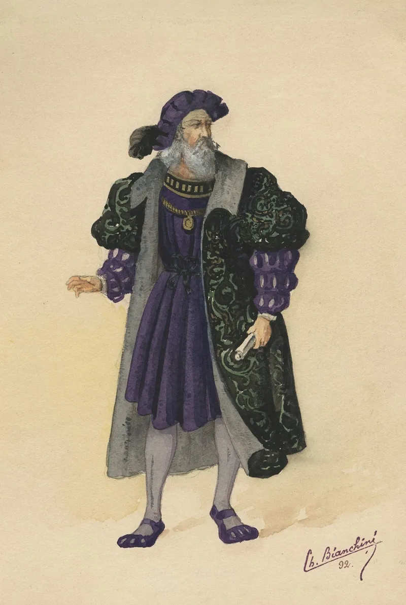 Historical Costumes Pl 10 Wall Art by Charles Bianchini - High-Resolution Digital Print