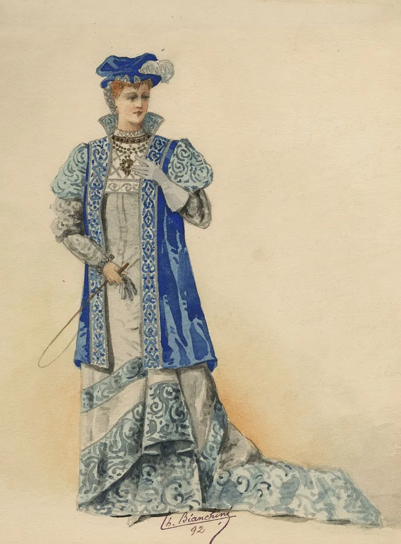 Historical Costumes Pl 19 Wall Art by Charles Bianchini - High-Resolution Digital Print