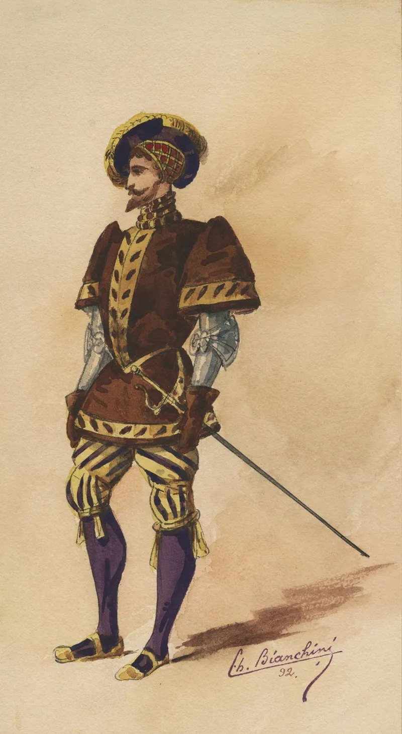Historical Costumes Pl 27 Wall Art by Charles Bianchini - High-Resolution Digital Print