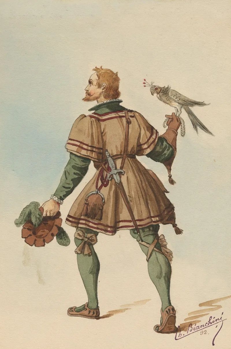 Historical Costumes Pl 31 Wall Art by Charles Bianchini - High-Resolution Digital Print