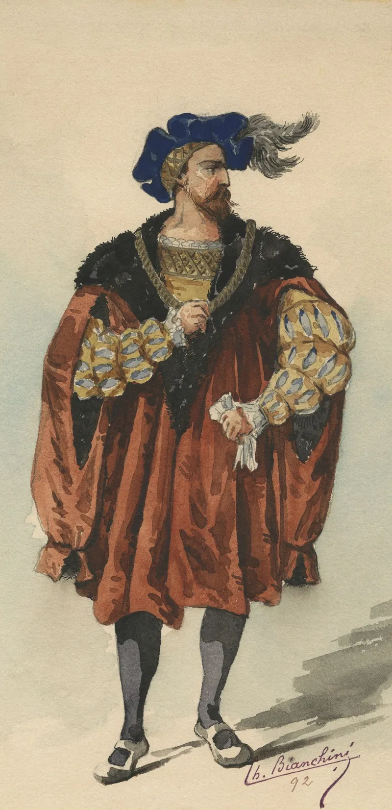 Historical Costumes Pl 35 Wall Art by Charles Bianchini - High-Resolution Digital Print