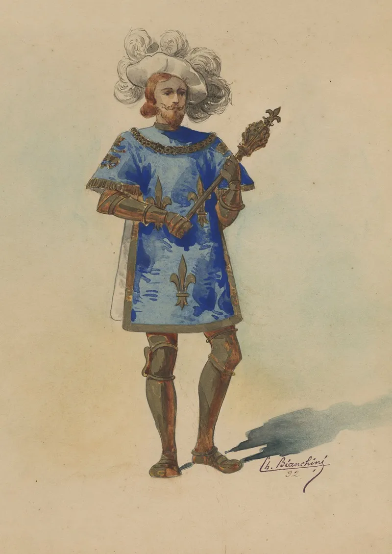 Historical Costumes Pl 41 Wall Art by Charles Bianchini - High-Resolution Digital Print