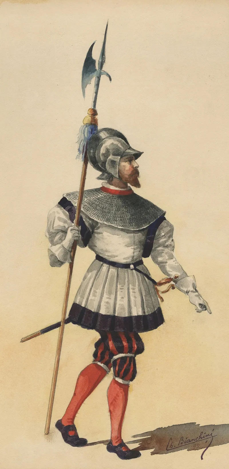 Historical Costumes Pl 42 Wall Art by Charles Bianchini - High-Resolution Digital Print
