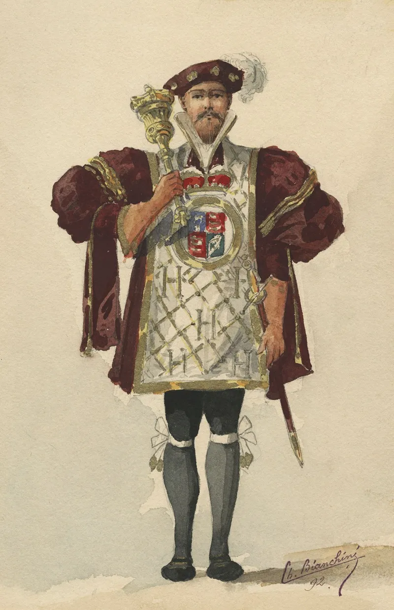 Historical Costumes Pl 46 Wall Art by Charles Bianchini - High-Resolution Digital Print