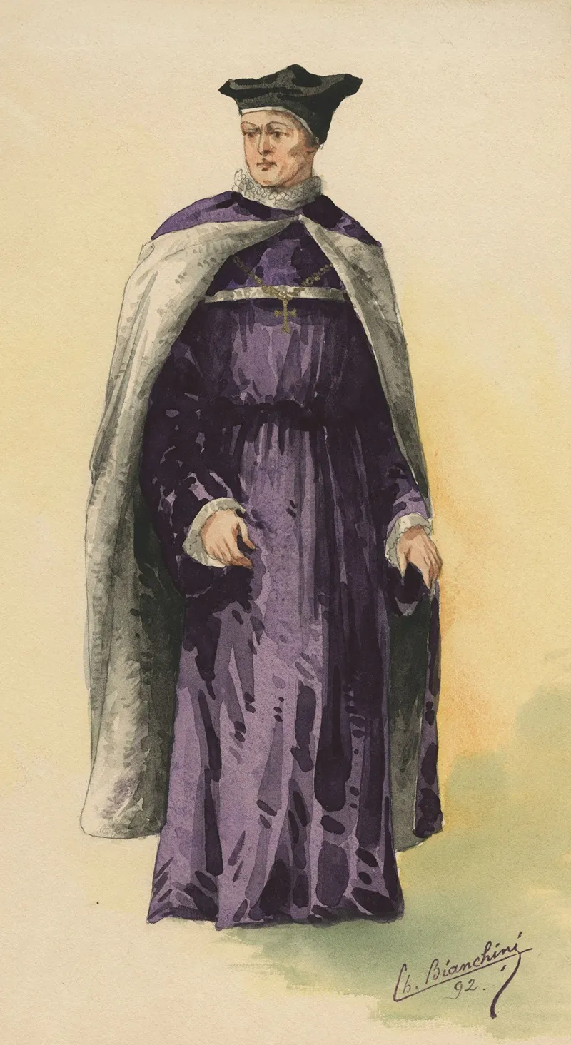 Historical Costumes Pl 48 Wall Art by Charles Bianchini - High-Resolution Digital Print