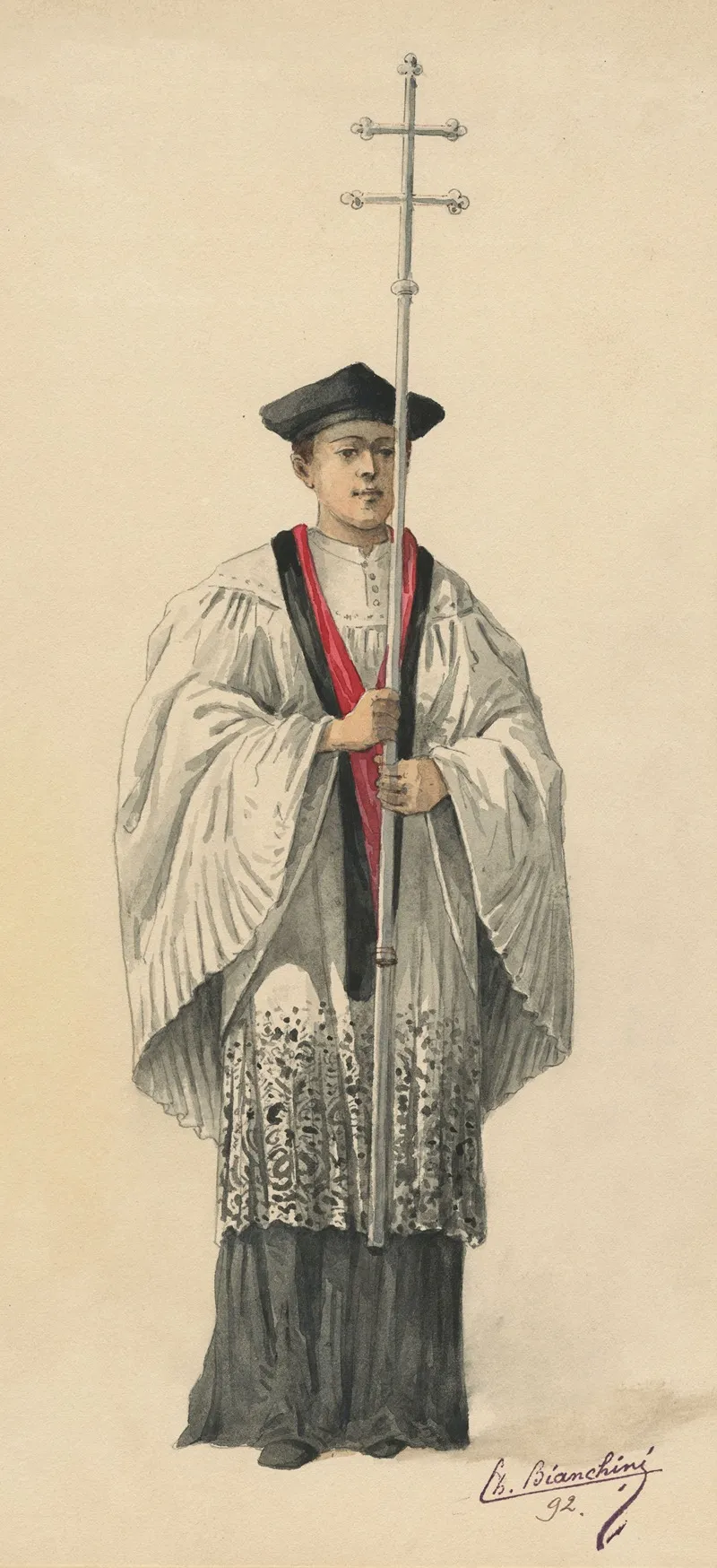 Historical Costumes Pl 52 Wall Art by Charles Bianchini - High-Resolution Digital Print