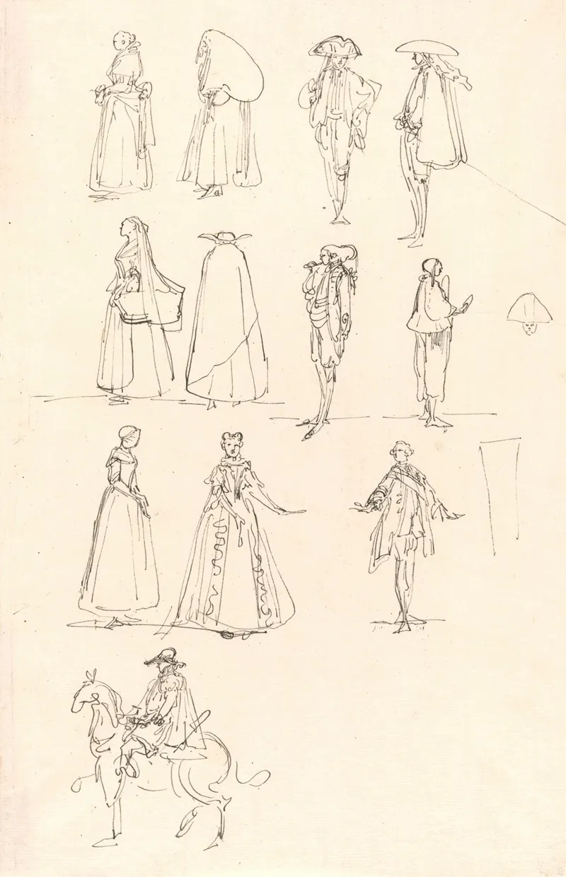 Historical Costumes Wall Art by Luis Paret y Alcázar - High-Resolution Digital Print