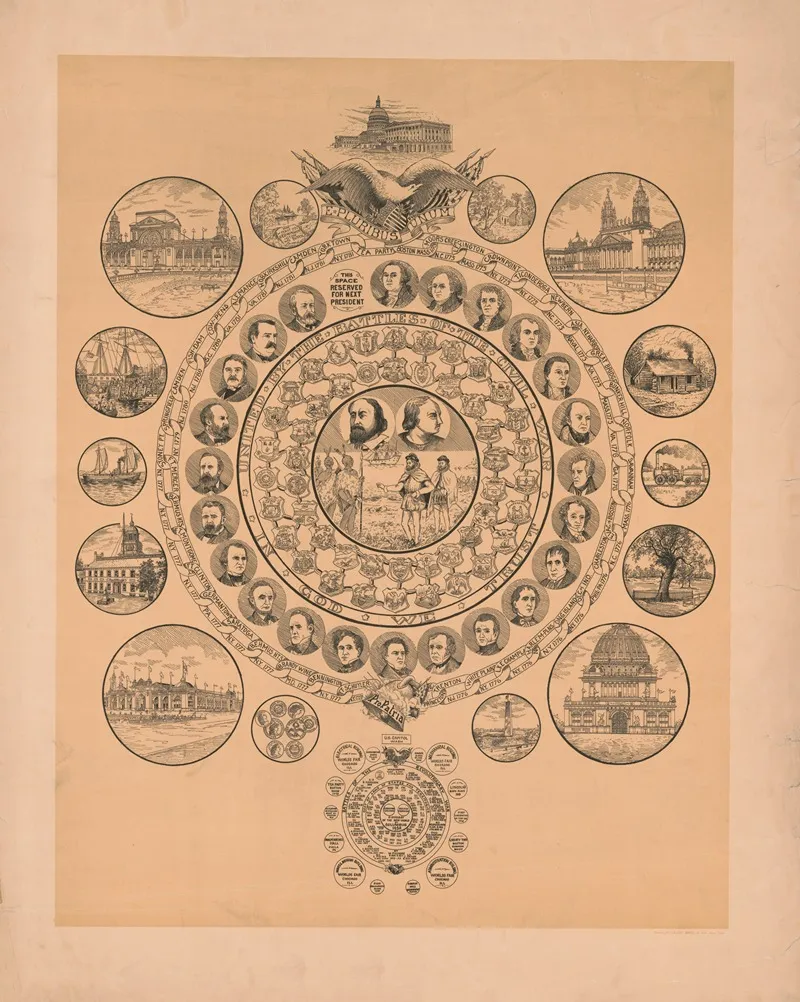 Historical Sketch Of The U S And Souvenir Of The 400th Anniversary Of The Discovery Of The New World By Christopher Columbus Wall Art by Leggo Bros. & Co. - High-Resolution Digital Print