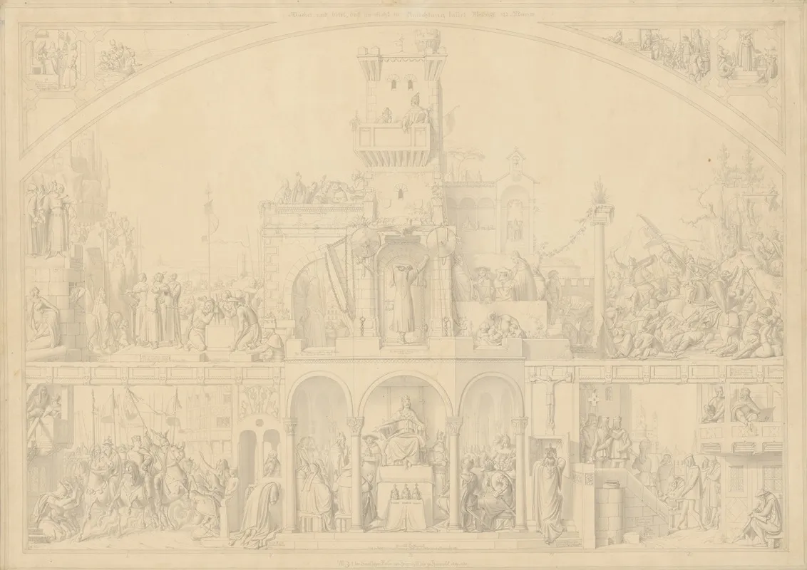 History Of Germany 6 Wall Art by Carl Heinrich Hermann - High-Resolution Digital Print