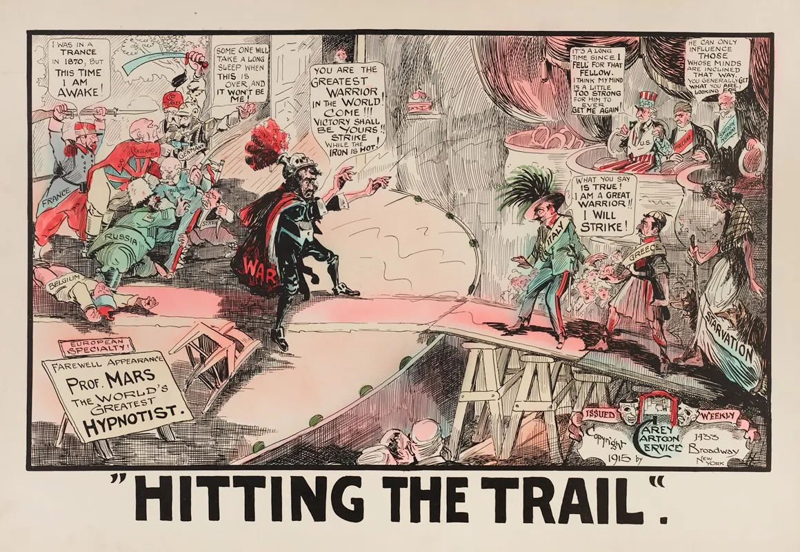 Hitting The Trail Wall Art by Carey Cartoon Service - High-Resolution Digital Print