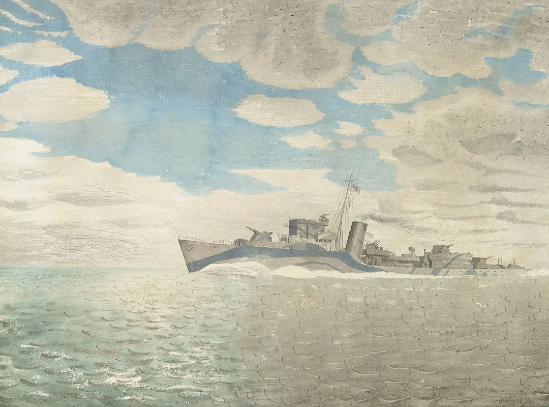 Hms Tetcott Wall Art by Eric Ravilious - High-Resolution Digital Print