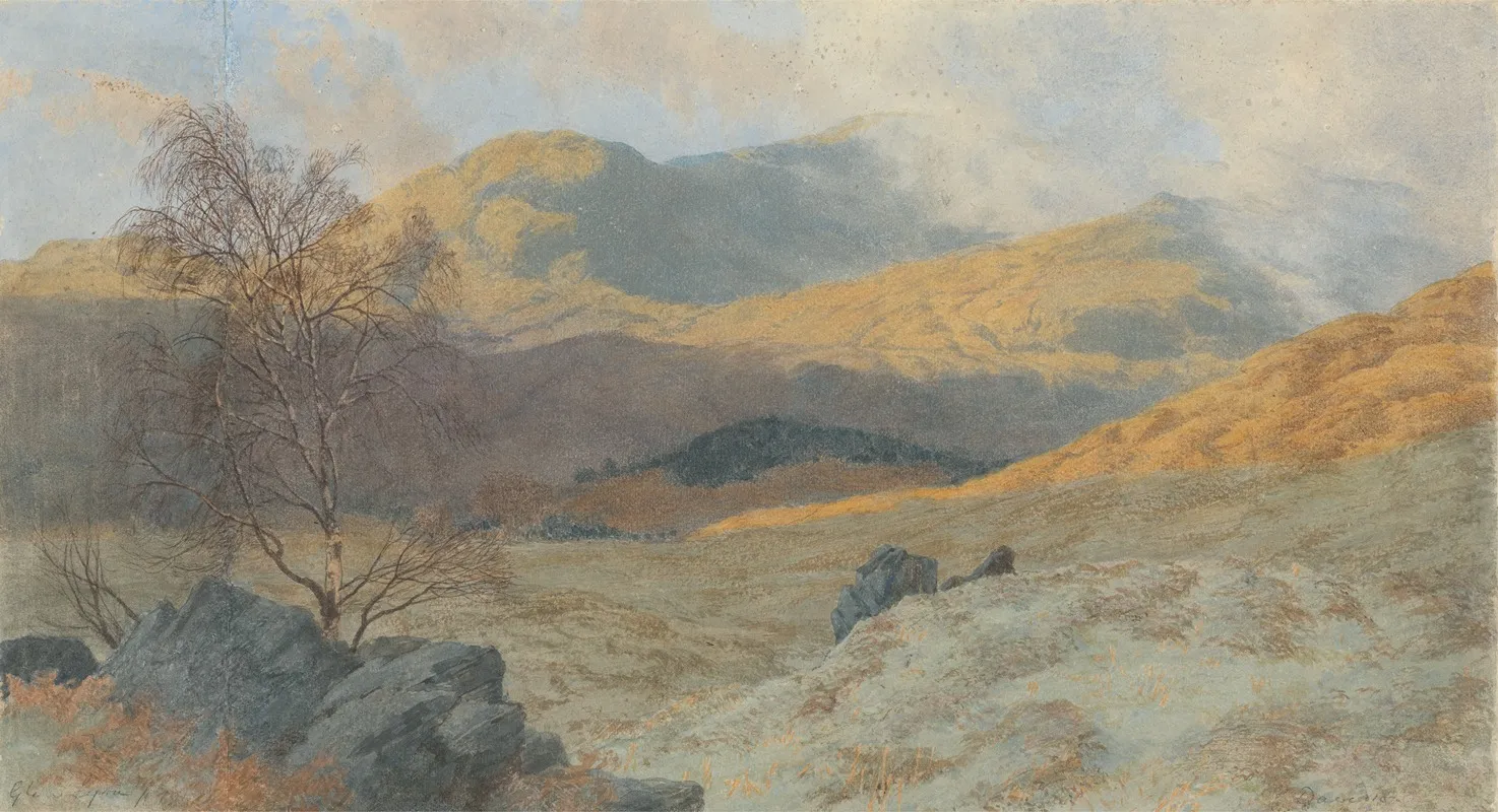 Hoar Frost Misty Morning Glen Lyon Wall Art by Charles Davidson - High-Resolution Digital Print