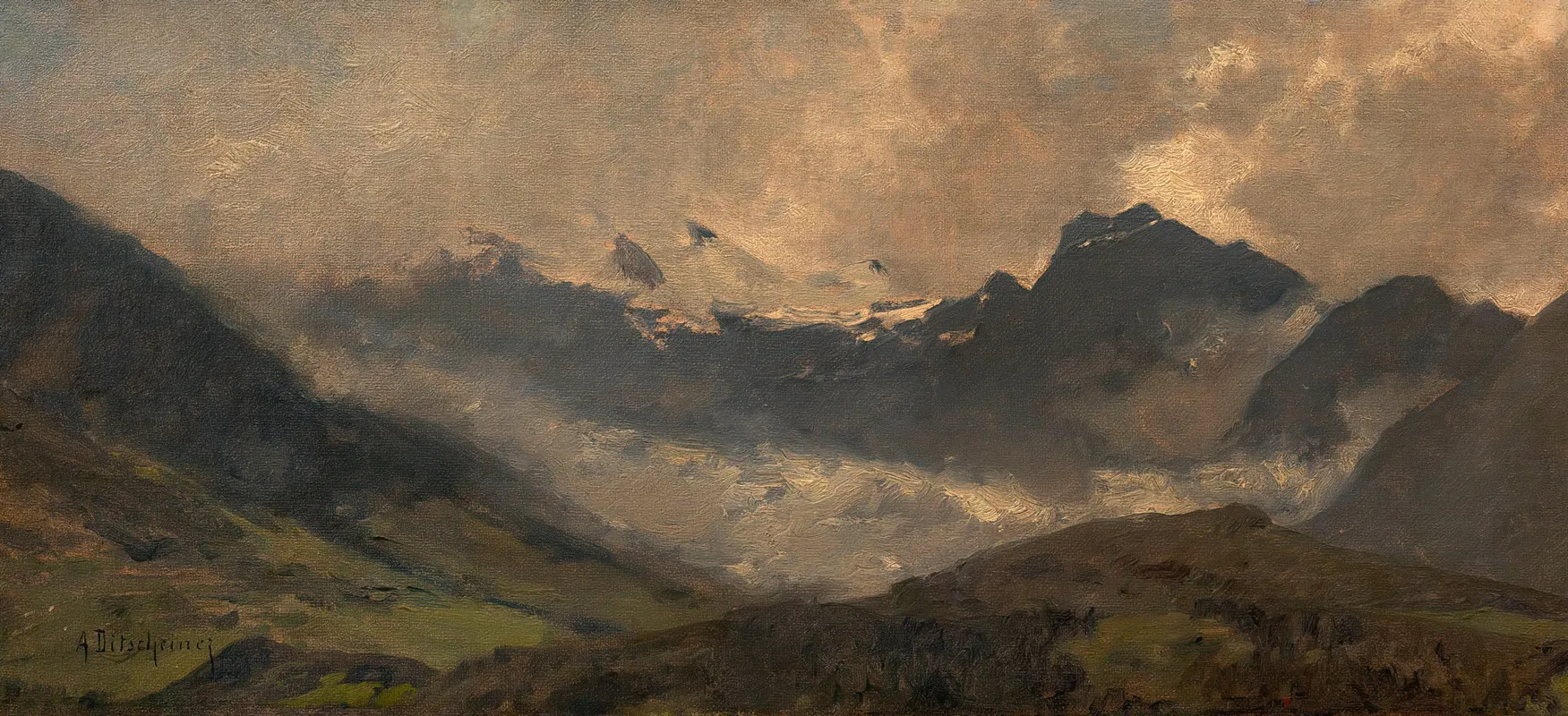 Hochgebirgslandschaft Wall Art by Adolf Ditscheiner - High-Resolution Digital Print