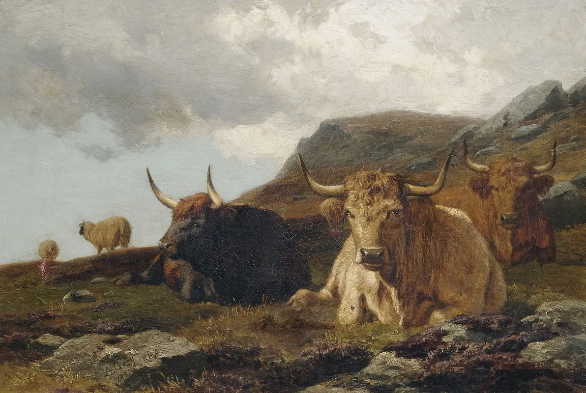 Hochlandrinder Wall Art by Alfred Grey - High-Resolution Digital Print
