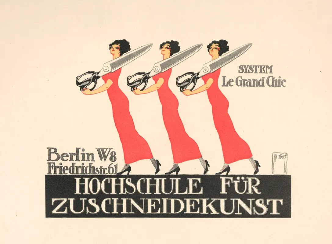 Hochschule Fur Zuschneidekunst In Berlin Wall Art by Ernst Deutsch Dryden - High-Resolution Digital Print