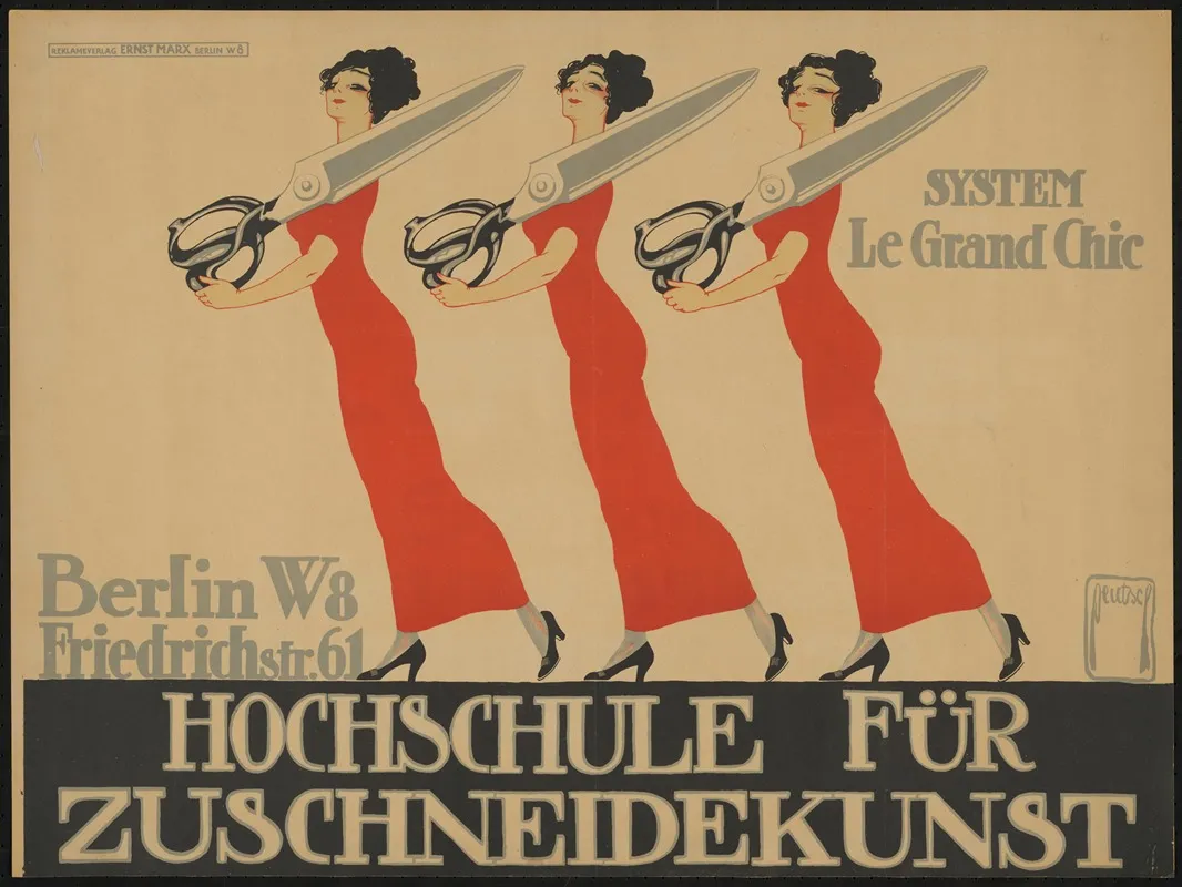 Hochschule Fur Zuschneidekunst Wall Art by Ernst Deutsch - High-Resolution Digital Print