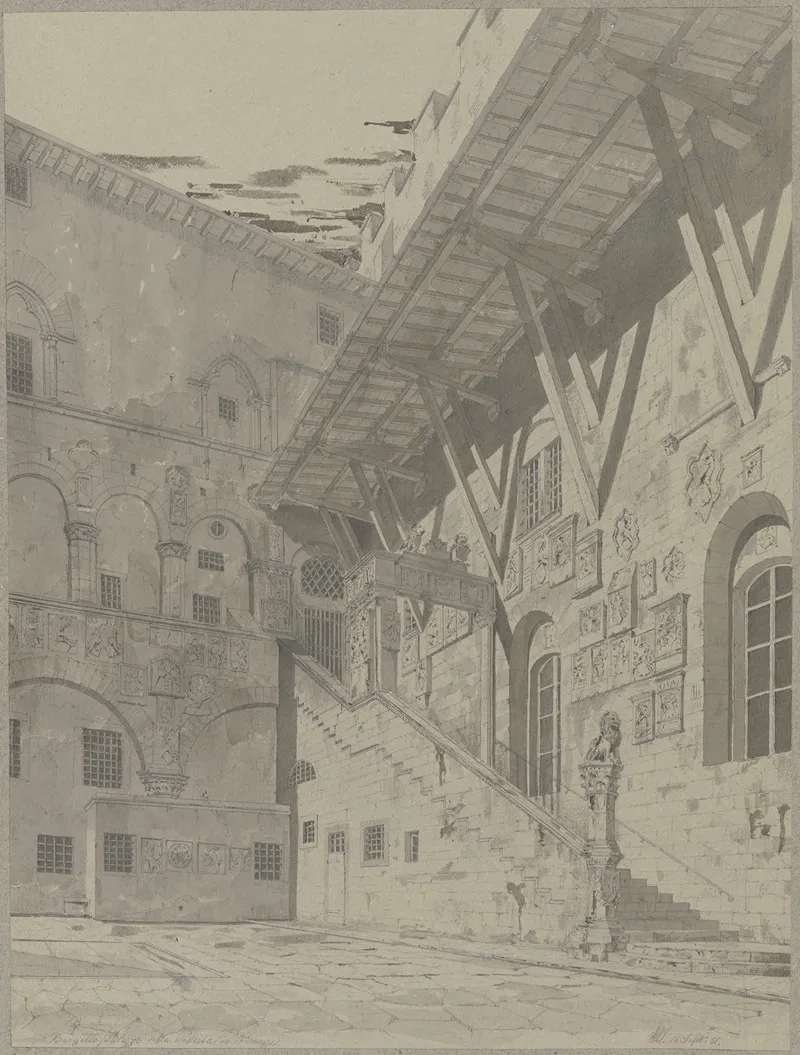 Hof Des Bargello In Florenz