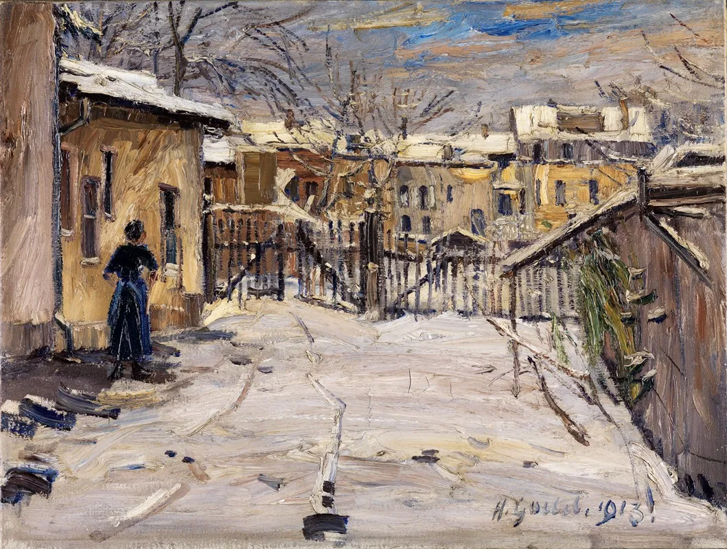 Hof Im Schnee Wall Art by Hermann Goebel - High-Resolution Digital Print