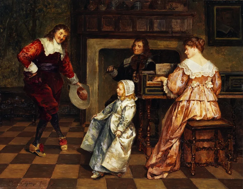 Hofische Hausmusik Wall Art by Henry Gillard Glindoni - High-Resolution Digital Print