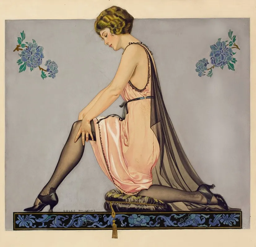 Holeproof Hosiery Company Ad Illustration Wall Art by Coles Phillips - High-Resolution Digital Print