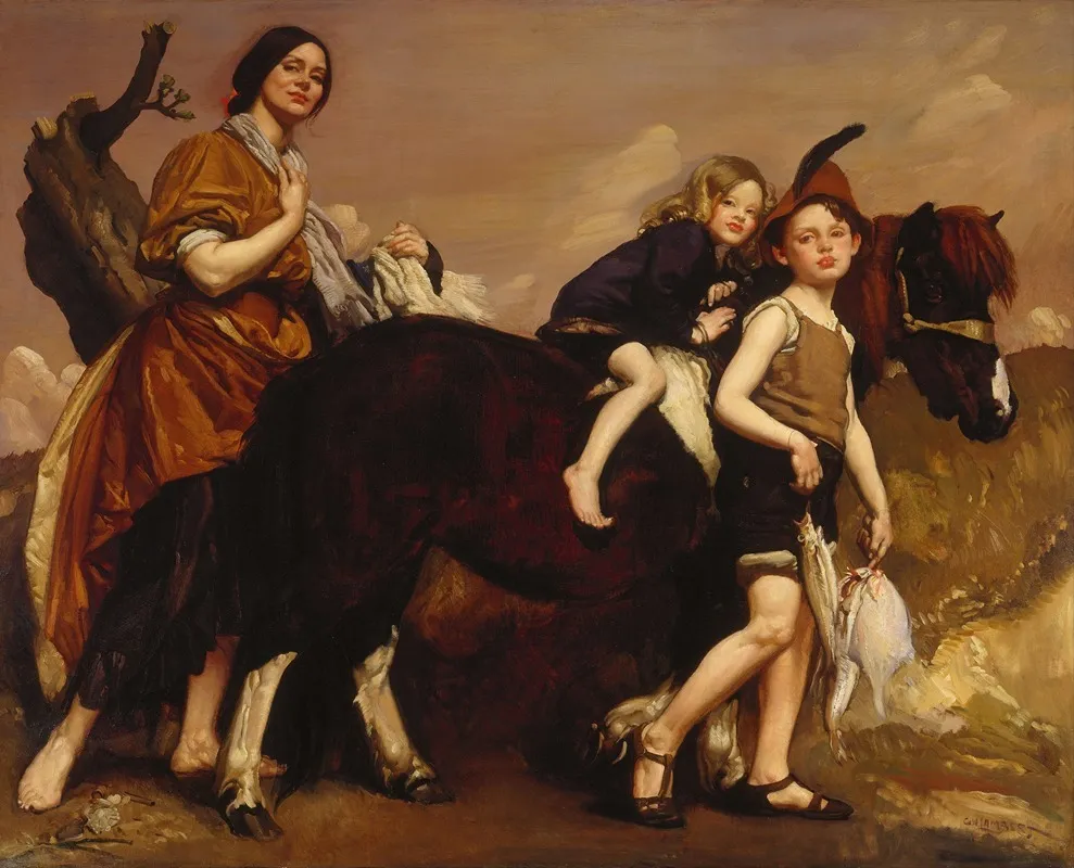 Holiday In Essex Wall Art by George Washington Lambert - High-Resolution Digital Print