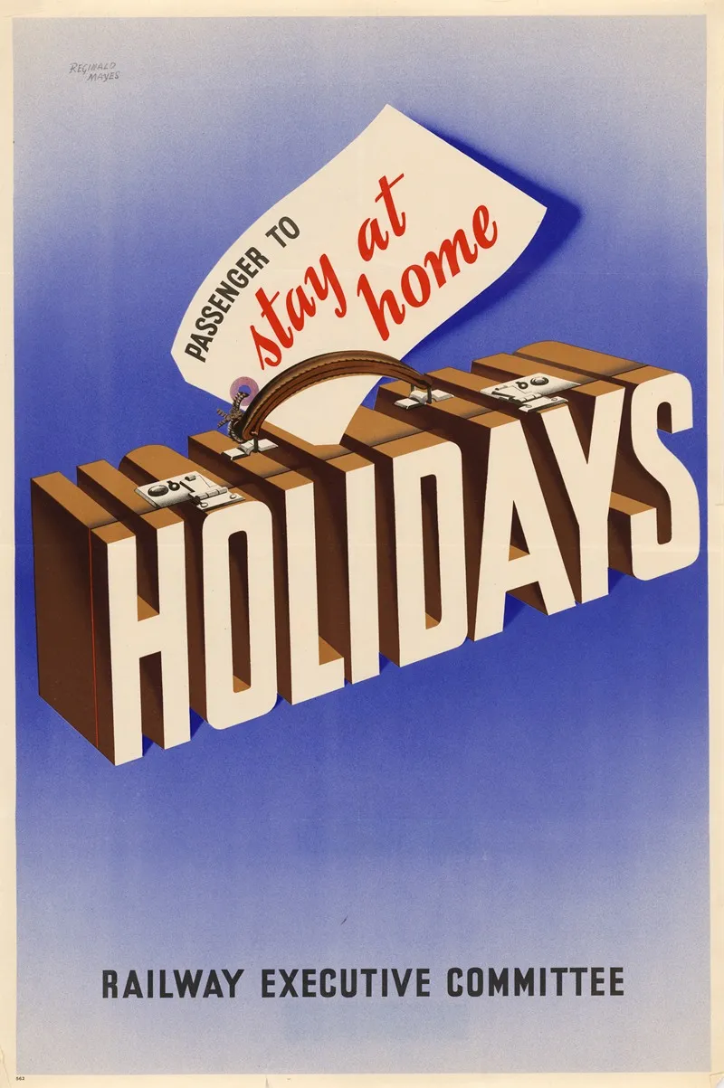 Holidays Passenger To Stay At Home Wall Art by Reginald Mayes - High-Resolution Digital Print