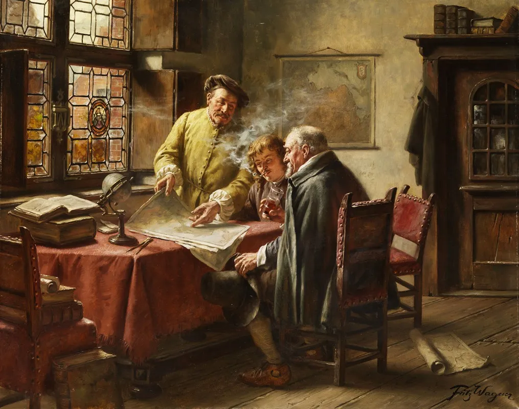 Hollandische Handelsherren Wall Art by Fritz Wagner - High-Resolution Digital Print