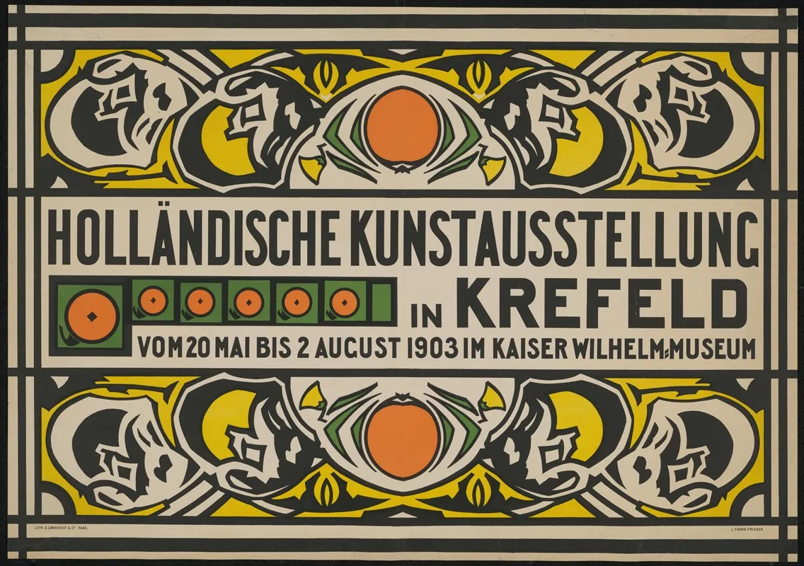 Hollandische Kunstausstellung In Krefeld 2 Wall Art by Jan Thorn-Prikker - High-Resolution Digital Print