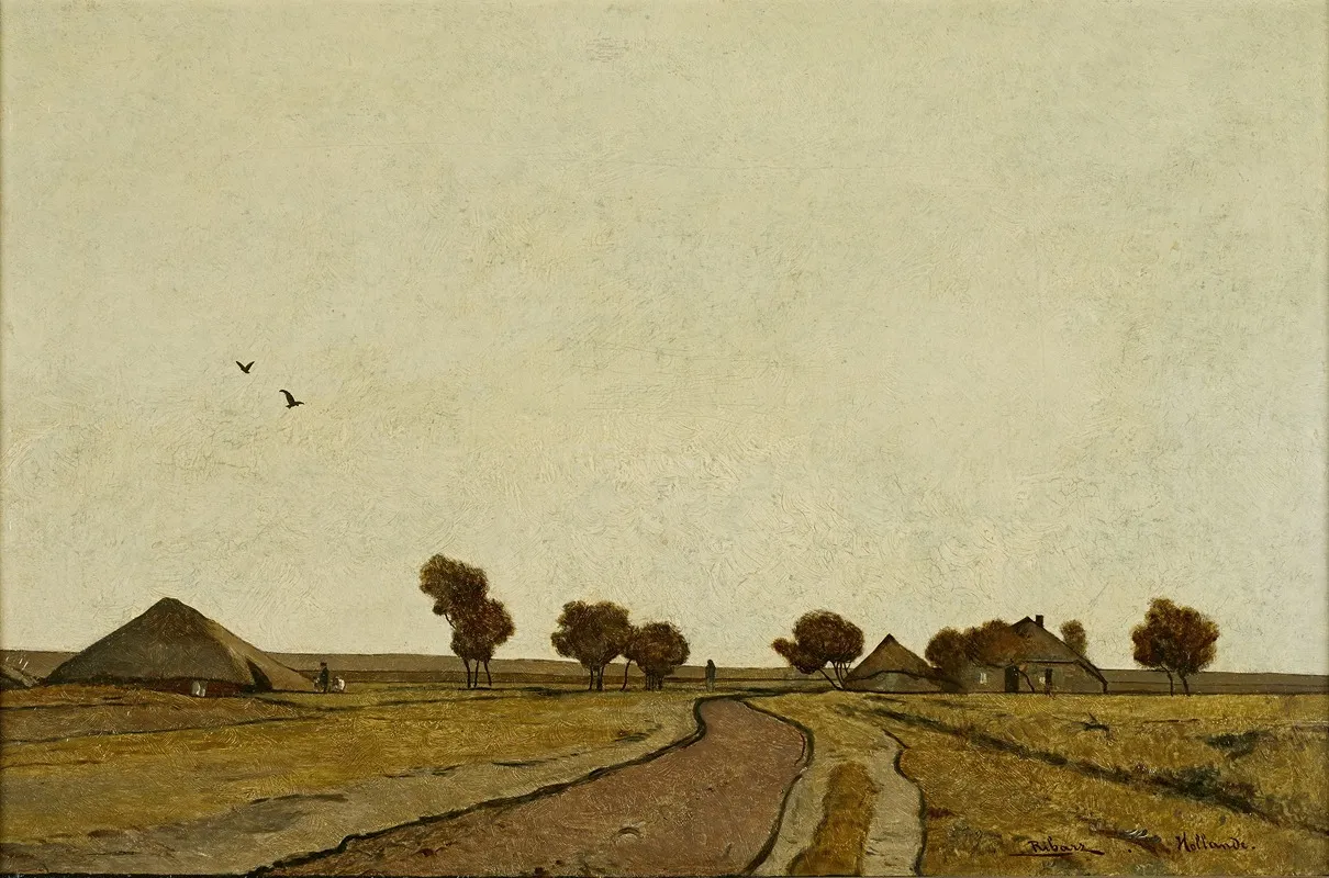 Hollandische Landschaft Mit Gehoften