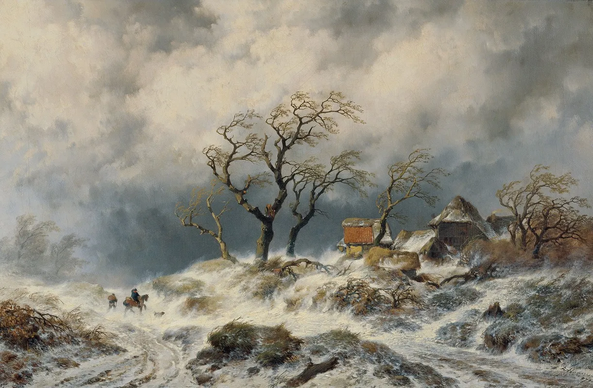 Hollandische Winterlandschaft Schneewehen
