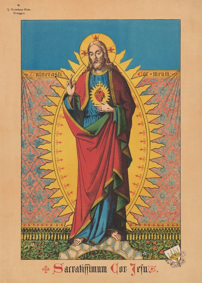 Holy Card Of Jesus Wall Art by Jacques Petyt - High-Resolution Digital Print