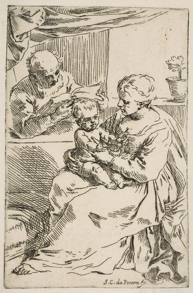 Holy Family With A Rosary