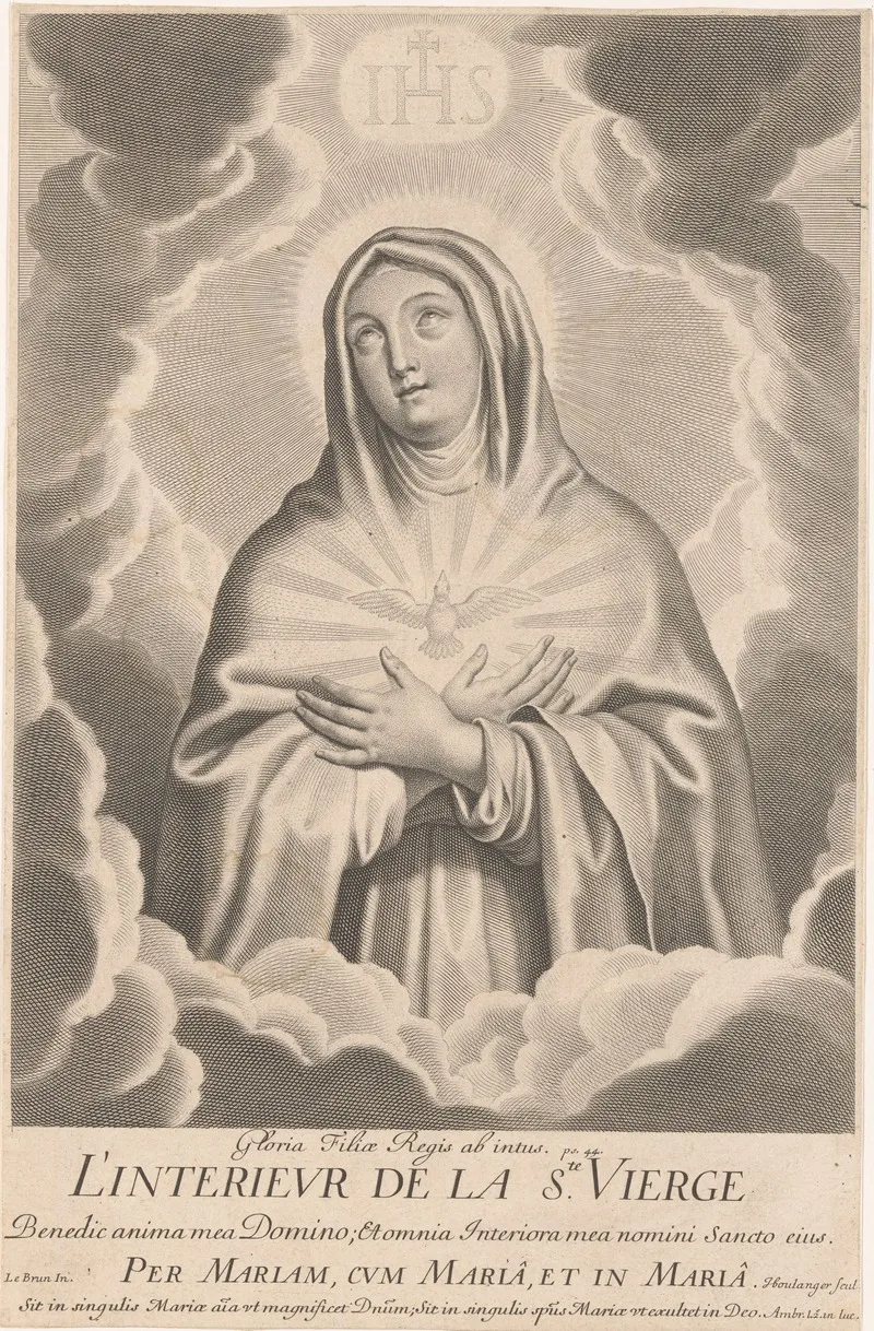 Holy Trinity In Mary Wall Art by Jean Boulanger - High-Resolution Digital Print