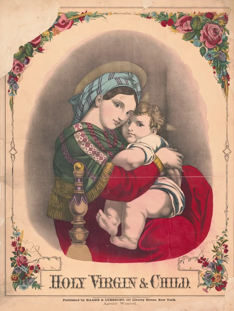 Holy Virgin Child Wall Art by Haasis &amp; Lubrecht - High-Resolution Digital Print