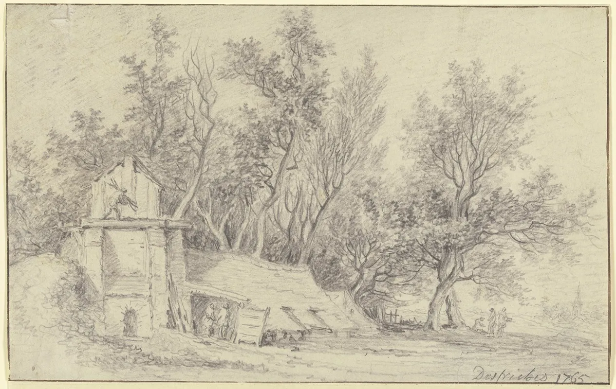 Holzhauerhutten Am Waldesrand Wall Art by Aignan-Thomas Desfriches   - High-Resolution Digital Print